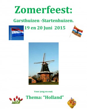 poster zomerfeest Garsthuizen - Startenhuizen 2015